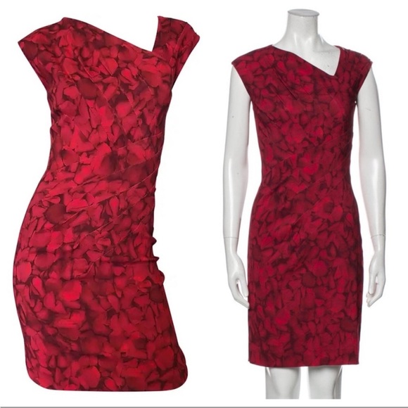 Michael Kors Collection 2010 Runway Rose Petal Asymmetrical Pleated Dress - Picture 1 of 12